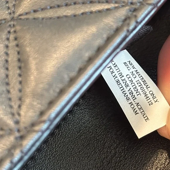 Kate Spade Bag Black Quilted Vegan Leather Gold Chain Shoulder / Crossbody - Picture 16 of 17